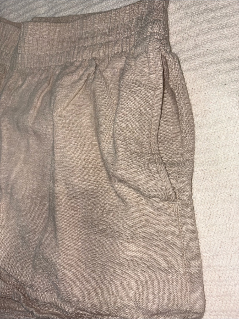 Old Navy Linen Blend High Rise Comfort Waistband Shorts with Pockets Women’s M - Picture 6 of 9